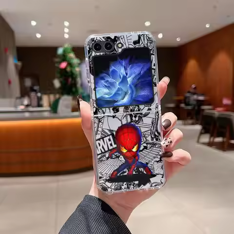 Back Phone Cover Funda Case for Samsung Galaxy Flip6 Flip3 Z Flip 7 6 5 4 3 Flip5 Flip7 FE Flip4 Mar