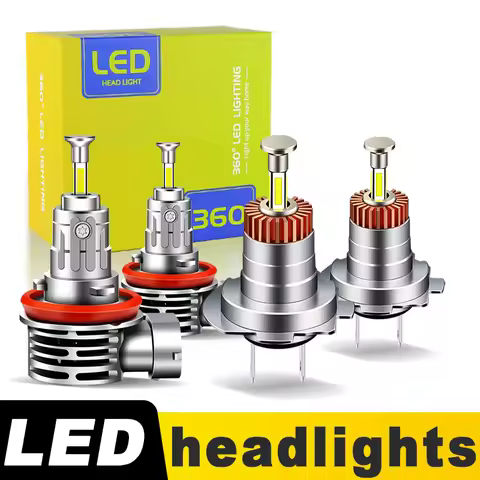 2Pcs Canbus H11 H7 LED Headlight Bulb Mini 360 Size CSP High Low Foglight For Land Rover Range Rover