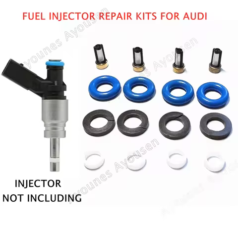 4 Sets Fuel Injector Rebuild Repair Kits for Audi RS4 S6 B7 8E 8H R8 4.2L V8 BVJ QUATTRO 079906036C 