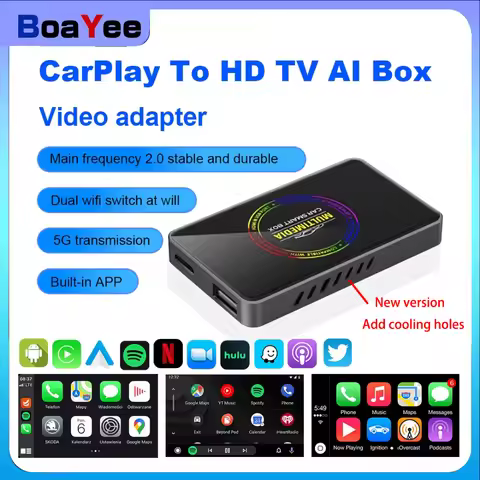 3in1 Ai Box Wireless Carplay Car Video 4K HDMI TV Box Car Streaming Device Carplay For iPhone Apple 