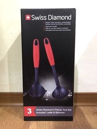 Swiss Diamond瑞仕原裝頂級鑽石鍋 瑞仕鑽石湯勺/漏勺二件組