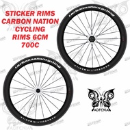 Decal Rims Carbon Nation Cycling 700c