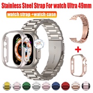 Stainless Steel Strap+pc Case For iWatch Band Ultra 49mm Metal band Screen Protector Cover for iWatch Ultra 49mm