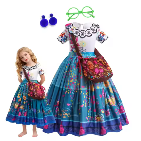 Encanto Mirabel Dress Up bambini halloween Costume Cosplay 2-10Y Cartoon Fancy Carnival Birthday Par