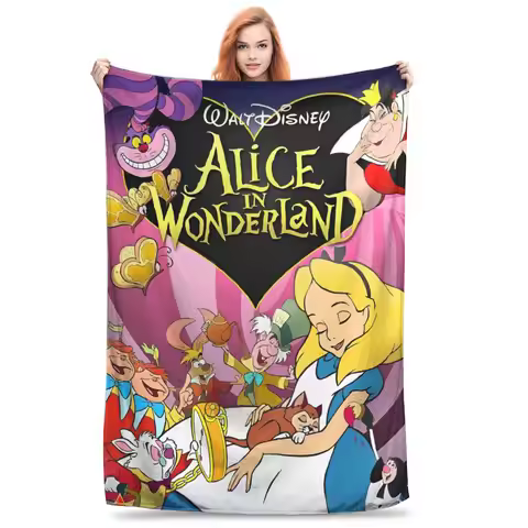 Princess Alice in Wonderland Merch Blanket Lightweight Warm Throw Blankets for Bed 50x60 Inches Mult