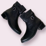 【二手私物】全新 義大利製 真皮短靴 黒色 Made in Italy