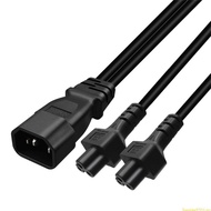 SUN 3Pin Connector IEC320-C14 to IEC320-C5+C5 Converter Adapter Power Cable Cord