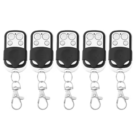 5Pc Metal Push Button Remote Control Transmitter ABCD / Lock Unlock 4Button 433MHz Universal 4 Butto