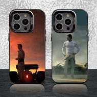 Movie F1 2025 Phone Case For iPhone 16,15,14,13,12,11,Pro,Max,Plus,Mini,SE Grey Black Matte Laser Ba