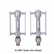 double quick release retro pedal for brompton dahon folding bike AL 6061 body stainless axle