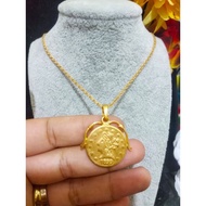 24k Gold Coin Necklace, 3 Models