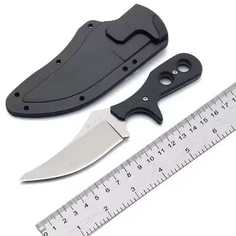 New MINI Camping Fixed Blade Knife with Sheath 14C28N Steel Portable Outdoor Pocket Knife Camping Su