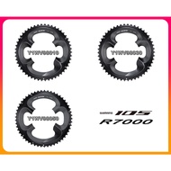 Qile●Company Goods●SHIMANO 105 FC-R7000 Chainring/50T/52T/53T/Black/Large Chainring/Large Chainring 