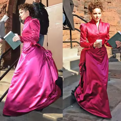 1860s Victorian Era Dresses Irene Adler Cosplay Costume Bustle Ball Gown Edwardian Duchess Dress Ret