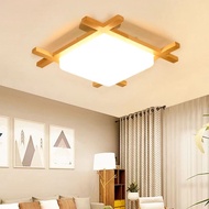 Living Room Lights New Chinese Style Square Room Bedroom Lights Led Ceiling Lights Small Apartment Lights Solid Wood Lamps