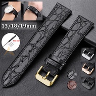 13mm 18mm 20mm Lizard Pattern Leather Watch Band Business Soft Thin Universal Bracelet Men Women Rep