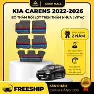VITAC MALL - 5D PLASTIC FLOOR MAT SET FOR KIA CARENS 2022-2026 CARS WITH SUSPENSION LATCH (5 T/B)