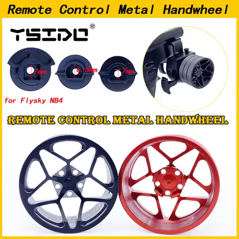Aluminium Remote Control Steering Wheel Handwheel for RC Transmitter TQI Flysky Noble NB4 X6 X4 SANW