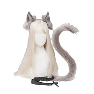 2Pcs/Set Cat Ears Tail Set Adults Children Cat Ear Headband Adjustable Waist Belt Cat Tail Accessori