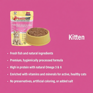 Powercat 75g Wet Cat Food Kitten Ocean Tuna Ocean Fish Mackerel High Protein Omega 3 6 No Preservati