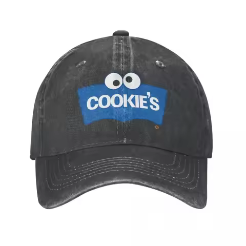 Cookie Monster Merch Men Women Baseball Caps Distressed Washed Caps Hat Vintage Outdoor Activities U