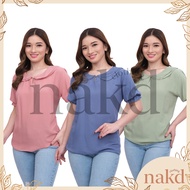 NAKD FASHION JULISSA BASIC DAILY PUFF CHALLIS CASUAL OFFICE WOMEN BLOUSE TOP 1842