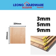 [3mm , 5mm , 9mm ] Plywood Board Square Sheet 254mm x 254mm / 25.4cm x 25.4cm by Leong Hardware Trad