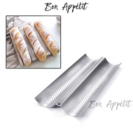 French Bread Baking Mold Bread Wave Loaf Baking Tray Perforated Baguette Mold Pans Bread Baking Tool