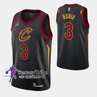 2021-22 New NBA Basketball Men's Jersey On Cleveland Cavaliers 3 Ricky Rubio Retro Statement Edition