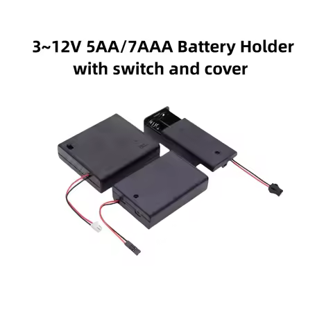 3V~12v AA/AAA Battery Holder/Box In Series With Cover Switch And PH2.0/XH2.54/SM/DuPont Male/Female/