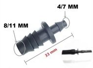 KONEKTOR LURUS REDUCER 11MM ke 7MM fitting connector joiner selang PE sprinkler nozzle irigasi