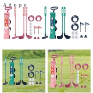 Adepe Kids Golf Set with Golf Balls Exercise Toy Ball Tees Interactive with Club Holder Bag Golf Clu