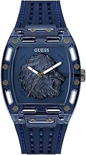 Mens Phoenix Blue Silicone Strap Mineral Glass Blue Dial 5 Bar Watch Case Diameter 42mm GW0959G1
