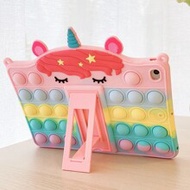 Adorable Rainbow Unicorn Cartoon IPad Protective Case Tablet Desktop Stand Samsung Tablet Protective
