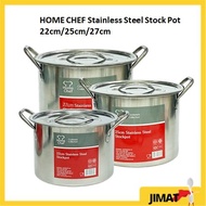 Stainless Steel Stock Pot 22cm/25cm/27cm