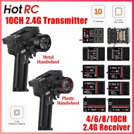 HOTRC CT-10B 10CH 2.4G 10 Channels Color Screen Transmitter With F-10AT F-10A F-08AT F-08A F-06A F--