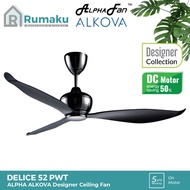 ALPHA Alkova Delice 52 Inch Designer Ceiling Fan [PWT]