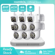 Hamrol Paket CCTV 10 Channel 2/4/6/8 Kamera 8MP PTZ Tahan Air+NVR Nirkabel / Paket CCTV Wireless