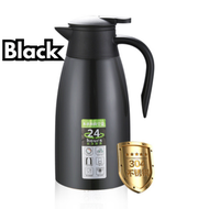 Vacuum Flask Coffee Carafe - Stainless Steel Thermal Pot for Hot Beverage 2 Liter