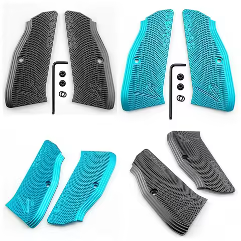 CNC Machined Aluminum CZ Shadow 2 Grips Aluminum Grips for CZ 75 Full Size, SP-01 Series, Shadow 2, 