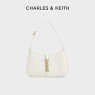CHARLES and KEITH CK2-20151402 กระเป๋าถือฝรั่งเศสใต้วงแขนผ้าใบกระเป๋าสี่เหลี่ยมขนาดเล็กสำหรับผู้หญิง