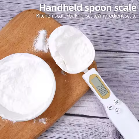 Mini Spoon Scale Digital Kitchen Scale LCD Digital Measurement Adjustable Weighing 0.1-500g Milk Cof