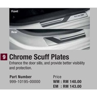 Perodua Bezza GearUp Chrome Scuff Plates