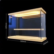 盲盒展示盒手辦亞克力收納盒泡泡瑪特公仔萌粒燈光階梯陳列防塵罩