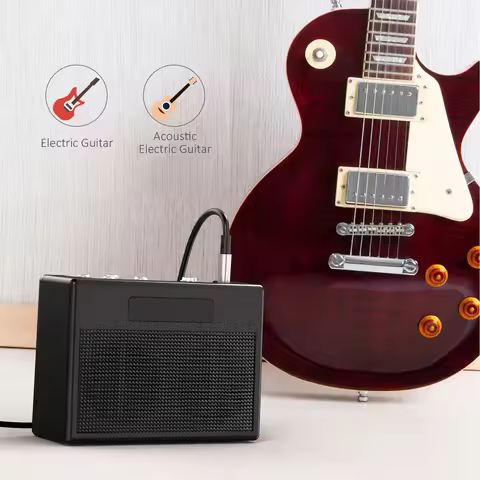 Guitar Amplifier Amp 5 Watt Built-in Multi-effects 80 Drum Rhythm Support Tuner Tap Tempo Function W
