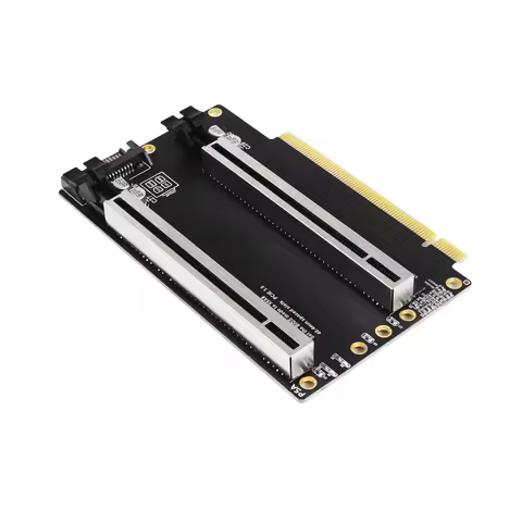 PCIe 3.0 x16 to X8X8 Expansion Card PCIe-Bifurcation Gen3 x16 to x8x8 40.4mm Spaced Slots with Heigh