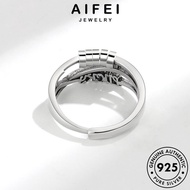 AIFEI JEWELRY 純銀戒指 925 Fashionlucky Silver Perak For Perempuan Sterling Ring Adjustable Accessories Korean Cincin Women Original R910
