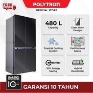 POLYTRON Kulkas 4 Pintu Side by Side 480 Liter PRS 510X