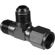 Unifizz 4AN Male Flare Tee T Fitting Adapter Fuel Hose Fitting AN4 Male Flare Tee Fitting with AN4 F