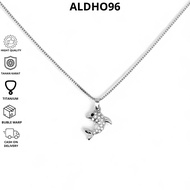ALDHO96 - Men's Titanium Dolphin Pendant Necklace Unisex Stainless Steel Anti-RustWanita